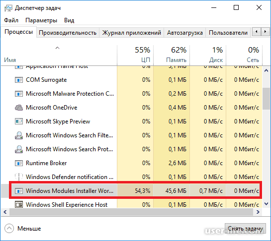 Windows modules installer worker (tiworker.exe) high cpu & disk usage