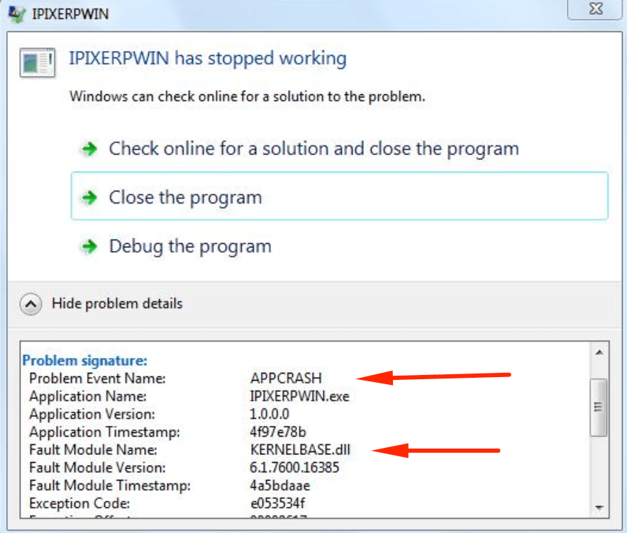 Как исправить ошибку appcrash в windows 7?