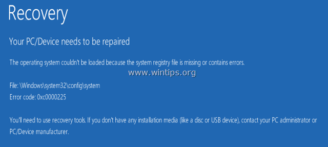 Ошибка 0xc0000225 в windows — как исправить