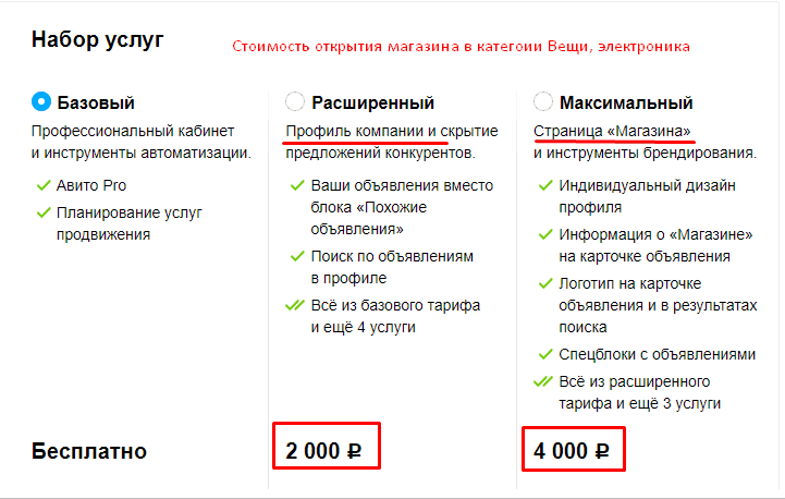 Как оплатить объявление на авито