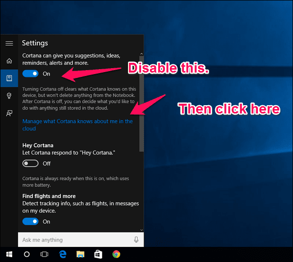 Как удалить или отключить cortana в windows 10?
