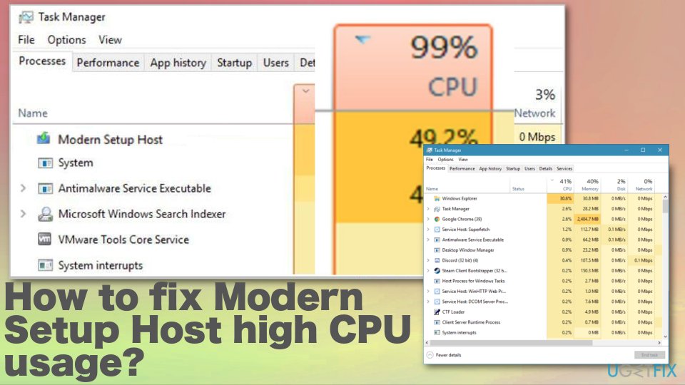 Modern setup host (setuphost.exe) high cpu/disk usage