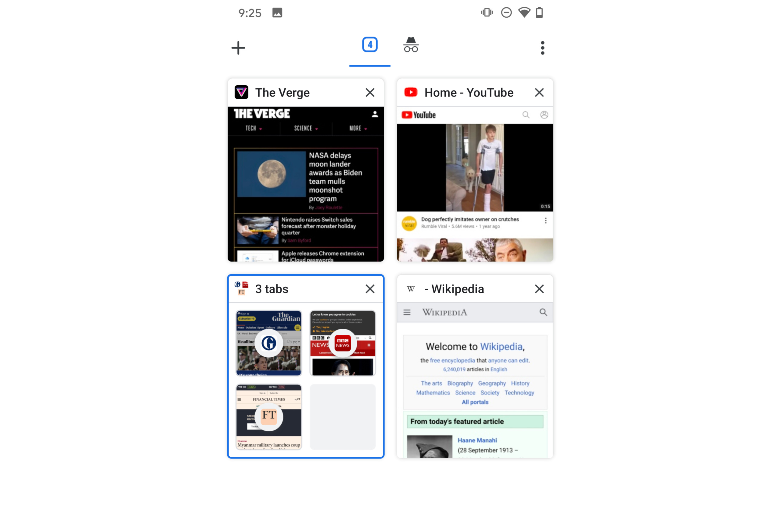 Как отключить группировку вкладок в chrome на телефоне android