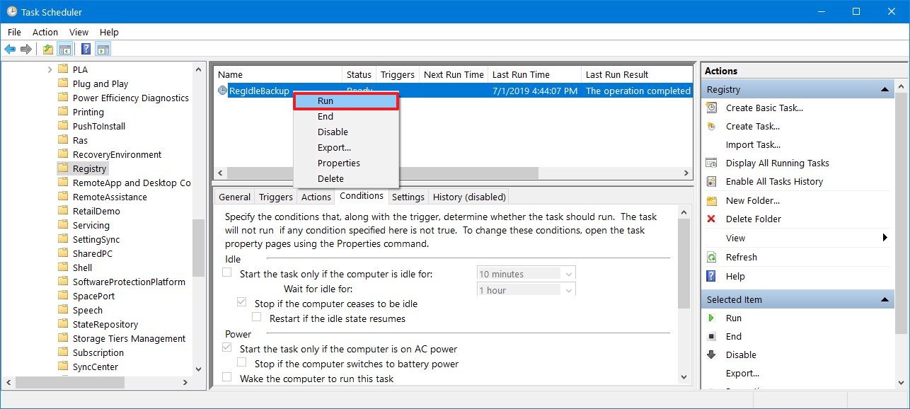 Предлагается способ создания папки RegBack в Windows 10 для ремонта системы восстановлением главных разделов реестра