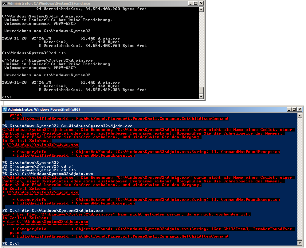 When to use the windows command prompt vs. powershell