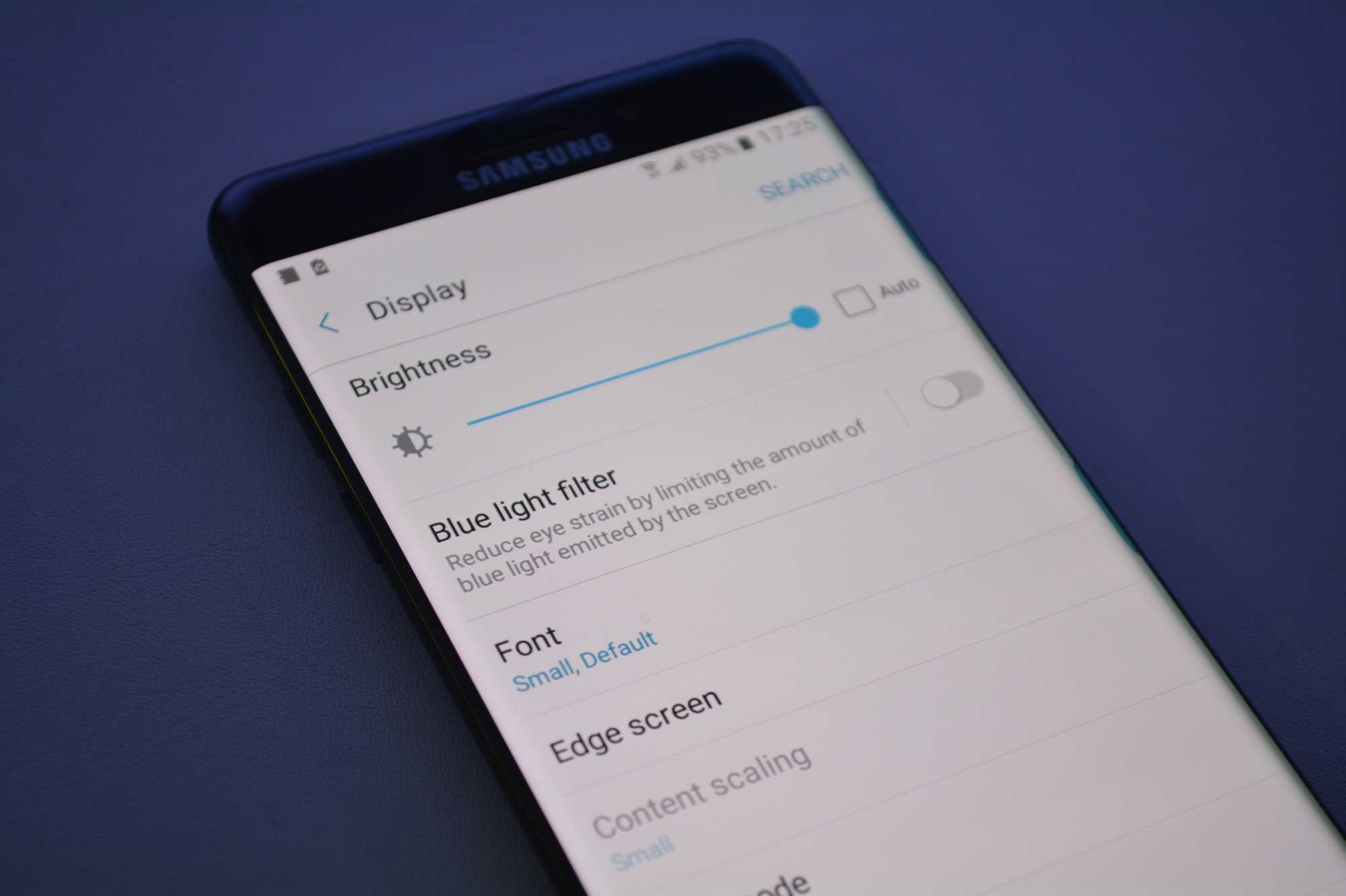 Как активировать фильтр синего света на android