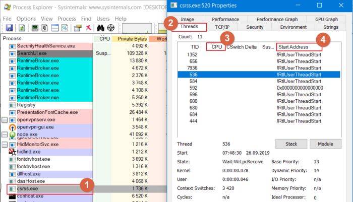 Что за процесс csrss.exe и почему он грузит процессор