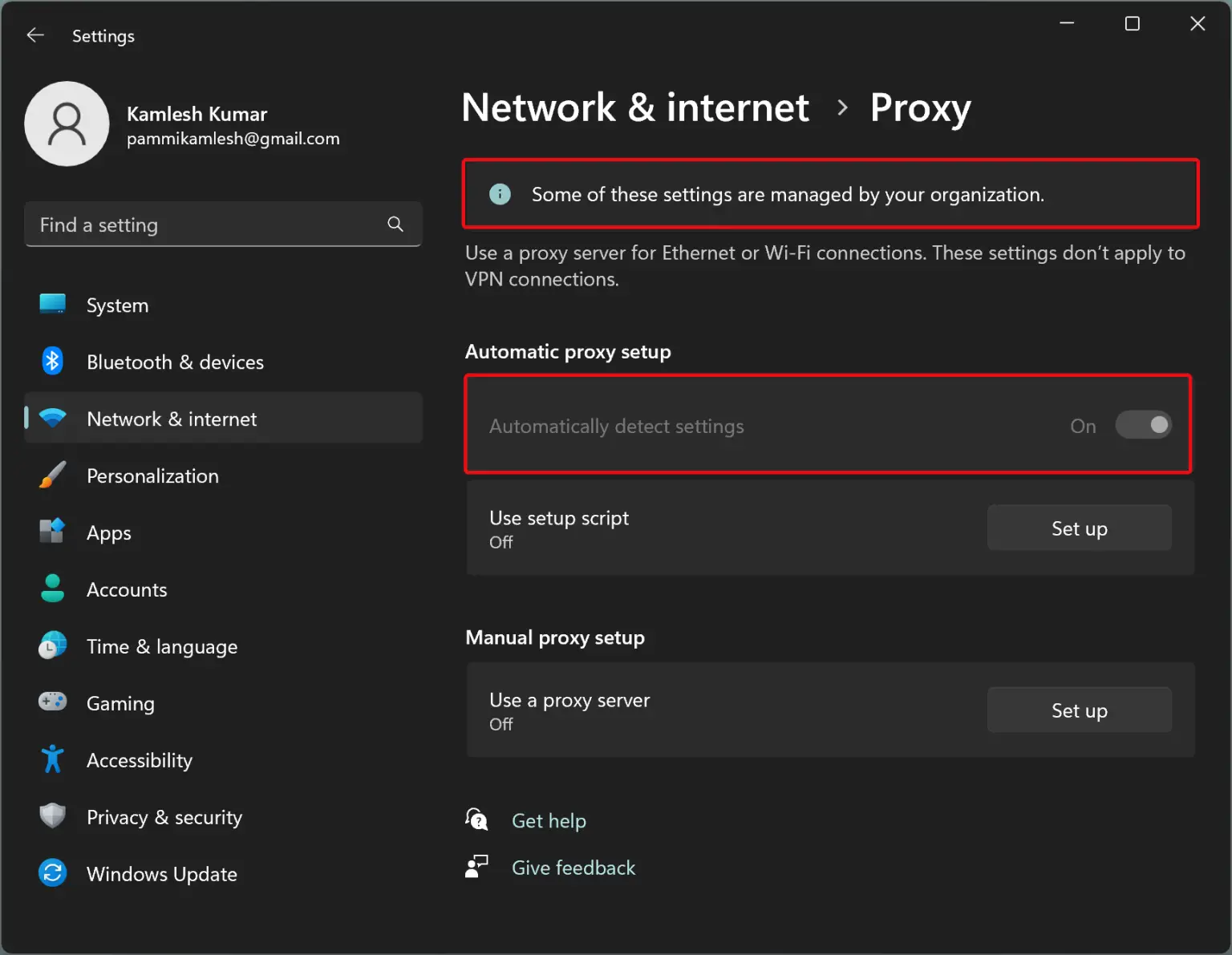 Настройка или отключение прокси сервера в windows 10