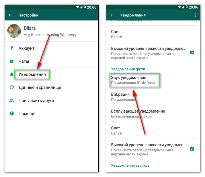 Как с ватсапа установить мелодию?