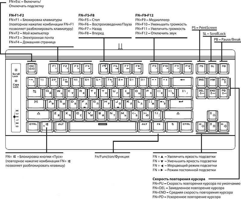 Как отключить режим fn на ноутбуке?