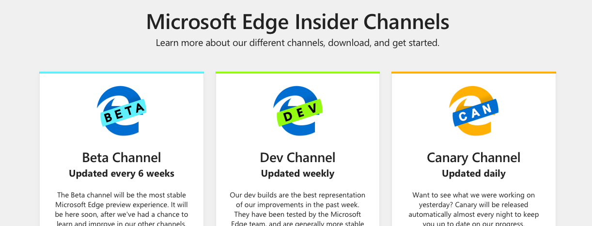 Microsoft edge, beta, dev, and canary: which one should you choose?