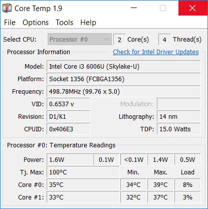 Core temp