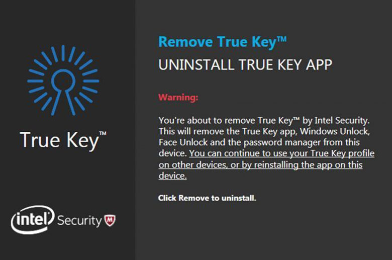 True key — что за программа? как удалить true key с компьютера. что делать, если потеряете устройство