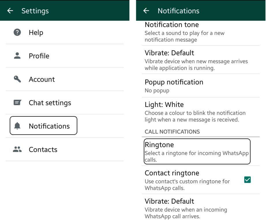 Whatsapp: как назначить каждой группе свой тон?