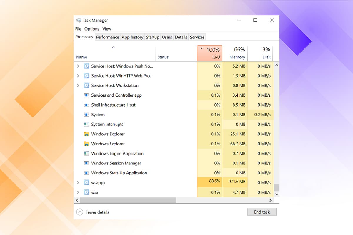 Что делать, если процесс wsappx грузит жесткий диск в windows 10