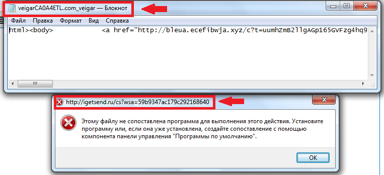 Этому файлу не сопоставлена программа для выполнения этого действия
