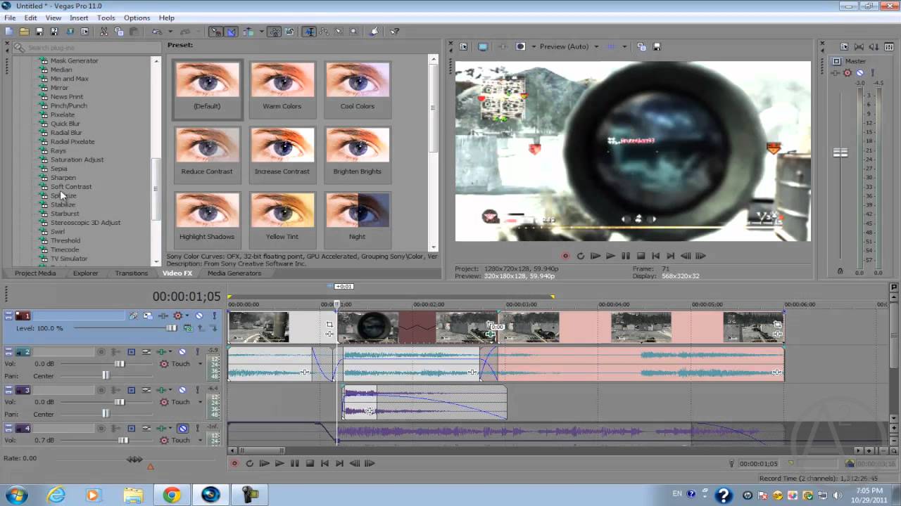 Как создать кинематографический эффект и улучшить качество видео в sony vegas pro