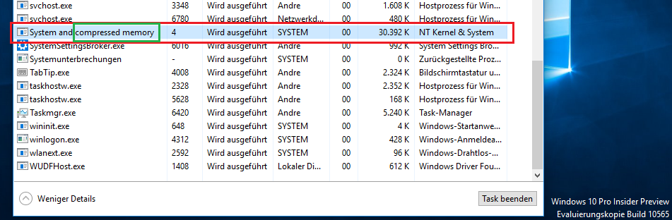 Сжатая память в windows 10 сильно грузит компьютер