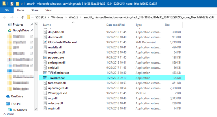 Windows modules installer worker грузит процессор
