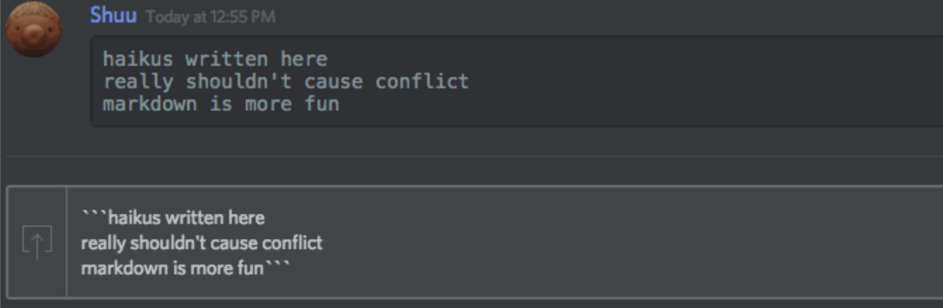 Discord code block, how to use and format text