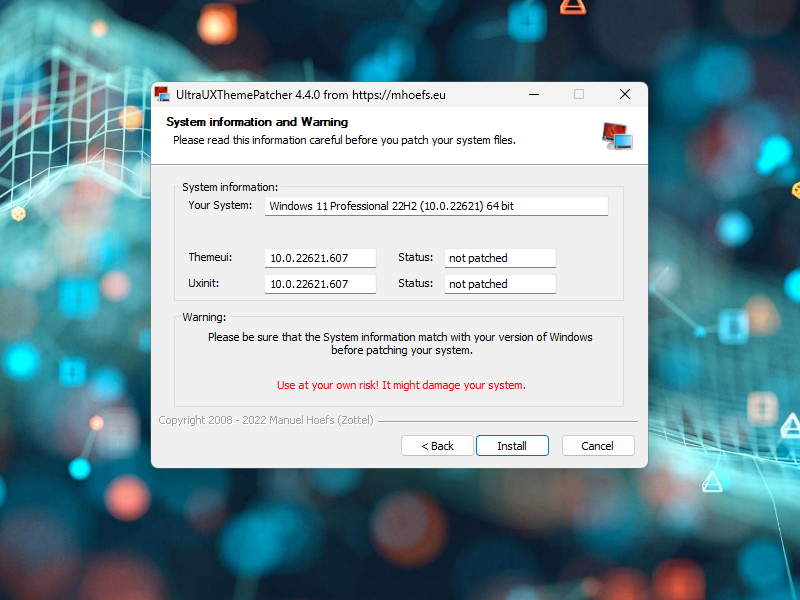 Ultrauxthemepatcher - программа для установки пользовательских тем оформления на windows (8 видео)