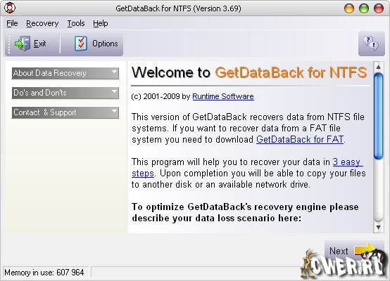 Getdataback для windows